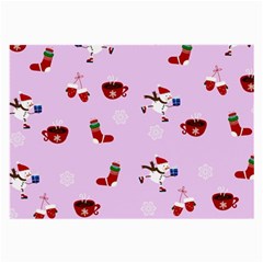 Christmas Xmas Background Design Pattern Large Glasses Cloth (2 Sides) by uniart180623