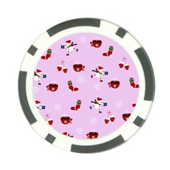 Christmas Xmas Background Design Pattern Poker Chip Card Guard (10 Pack) by uniart180623