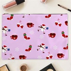 Christmas Xmas Background Design Pattern Cosmetic Bag (xxl) by uniart180623