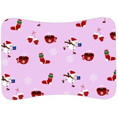 Christmas Xmas Background Design Pattern Velour Seat Head Rest Cushion by uniart180623