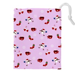 Christmas Xmas Background Design Pattern Drawstring Pouch (4xl) by uniart180623