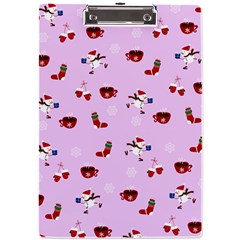 Christmas Xmas Background Design Pattern A4 Acrylic Clipboard by uniart180623