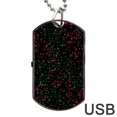 Confetti Star Dot Christmas Dog Tag Usb Flash (two Sides) by uniart180623