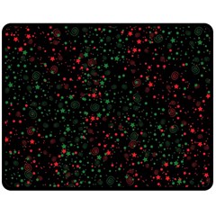 Confetti Star Dot Christmas Two Sides Fleece Blanket (medium) by uniart180623