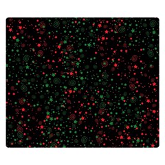 Confetti Star Dot Christmas Two Sides Premium Plush Fleece Blanket (small) by uniart180623