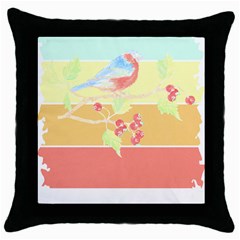 Bird Lover T- Shirtbird T- Shirt (30) Throw Pillow Case (black) by EnriqueJohnson