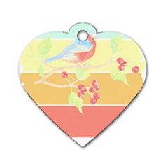 Bird Lover T- Shirtbird T- Shirt (30) Dog Tag Heart (two Sides) by EnriqueJohnson