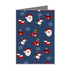 Christmas Background Design Pattern Mini Greeting Card by uniart180623