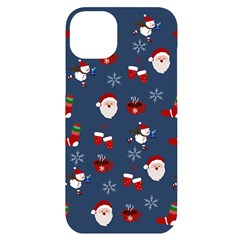 Christmas Background Design Pattern Iphone 14 Plus Black Uv Print Case