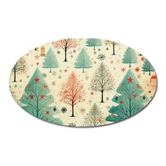 Christmas Tree Oval Magnet by uniart180623