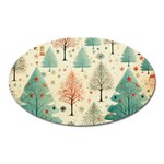 Christmas Tree Oval Magnet Front