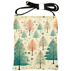 Christmas Tree Shoulder Sling Bag by uniart180623