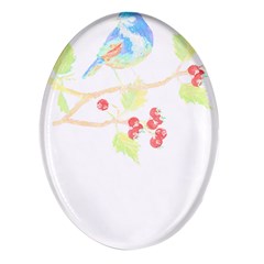 Bird Lover T- Shirtbird T- Shirt (35) Oval Glass Fridge Magnet (4 Pack)