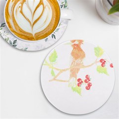 Bird Lover T- Shirtbird T- Shirt (38) Uv Print Round Tile Coaster