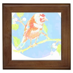 Birds Illustration T- Shirtbird T- Shirt (1) Framed Tile by EnriqueJohnson