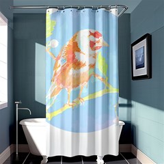 Birds Illustration T- Shirtbird T- Shirt (1) Shower Curtain 36  X 72  (stall)  by EnriqueJohnson