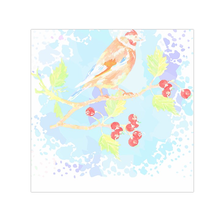 Birds Illustration T- Shirtbird T- Shirt (2) Square Satin Scarf (30  x 30 )