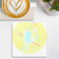 Birds Illustration T- Shirtbird T- Shirt (3) Uv Print Square Tile Coaster  by EnriqueJohnson