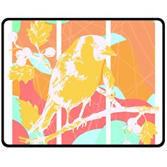 Birds Illustration T- Shirtbird T- Shirt (4) Fleece Blanket (medium) by EnriqueJohnson