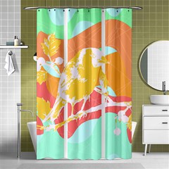 Birds Illustration T- Shirtbird T- Shirt (4) Shower Curtain 48  X 72  (small)  by EnriqueJohnson