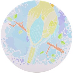 Birds Illustration T- Shirtbird T- Shirt (5) Uv Print Round Tile Coaster