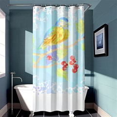 Birds Illustration T- Shirtbird T- Shirt (6) Shower Curtain 36  X 72  (stall)  by EnriqueJohnson