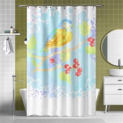 Birds Illustration T- Shirtbird T- Shirt (6) Shower Curtain 48  X 72  (small)  by EnriqueJohnson