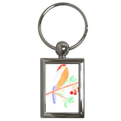 Birds Illustration T- Shirtbird T- Shirt (8) Key Chain (rectangle) by EnriqueJohnson