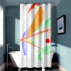 Birds Illustration T- Shirtbird T- Shirt (8) Shower Curtain 36  X 72  (stall)  by EnriqueJohnson