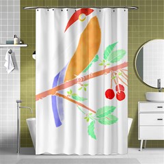 Birds Illustration T- Shirtbird T- Shirt (8) Shower Curtain 48  X 72  (small)  by EnriqueJohnson