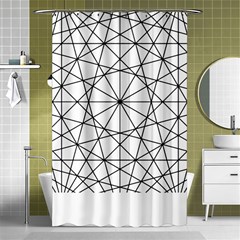 Black And White Pattern T- Shirt Black And White Pattern 8 Shower Curtain 48  X 72  (small)  by EnriqueJohnson