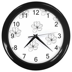 Black And White Pattern T- Shirt Black And White Pattern 11 Wall Clock (Black)