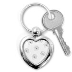 Black And White Pattern T- Shirt Black And White Pattern 11 Key Chain (Heart) Front