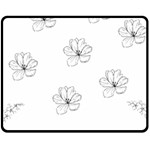 Black And White Pattern T- Shirt Black And White Pattern 11 Fleece Blanket (Medium) 60 x50  Blanket Front