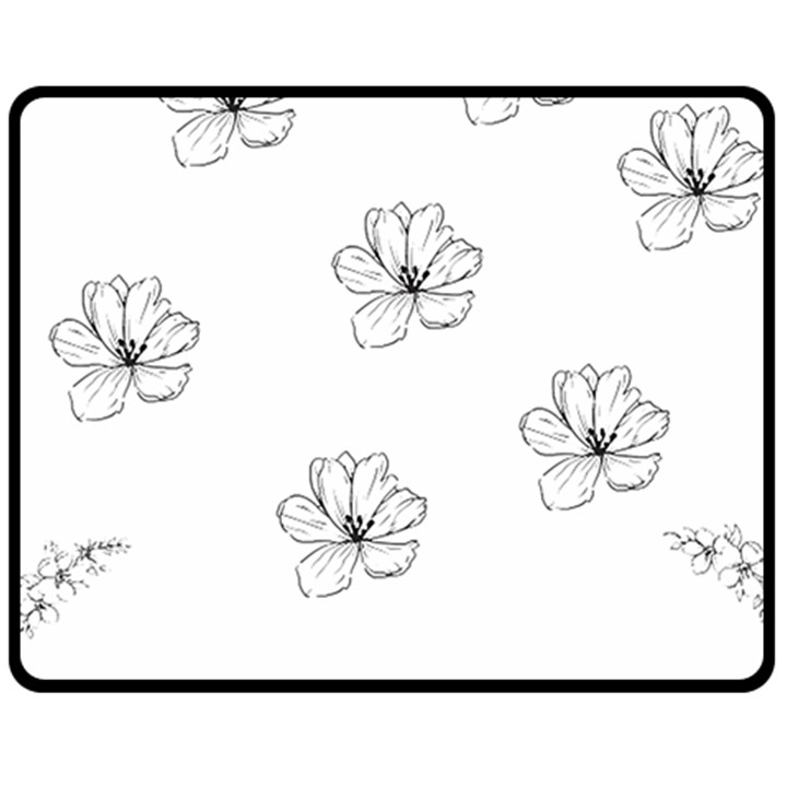 Black And White Pattern T- Shirt Black And White Pattern 11 Fleece Blanket (Medium)