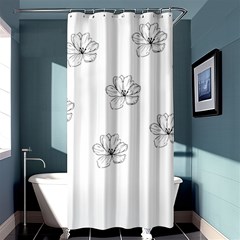 Black And White Pattern T- Shirt Black And White Pattern 11 Shower Curtain 36  x 72  (Stall) 