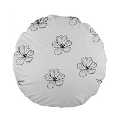 Black And White Pattern T- Shirt Black And White Pattern 11 Standard 15  Premium Round Cushions