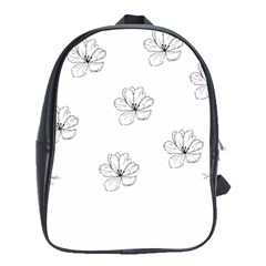 Black And White Pattern T- Shirt Black And White Pattern 11 School Bag (XL)