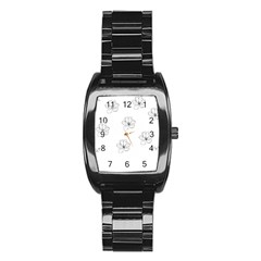 Black And White Pattern T- Shirt Black And White Pattern 11 Stainless Steel Barrel Watch