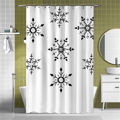 Black And White Pattern T- Shirt Black And White Pattern 12 Shower Curtain 48  X 72  (small)  by EnriqueJohnson