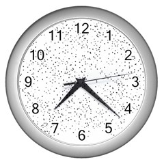 Black And White Pattern T- Shirt Black And White Pattern 14 Wall Clock (silver) by EnriqueJohnson