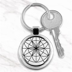 Black And White Pattern T- Shirt Black And White Pattern T- Shirt Key Chain (round) by EnriqueJohnson