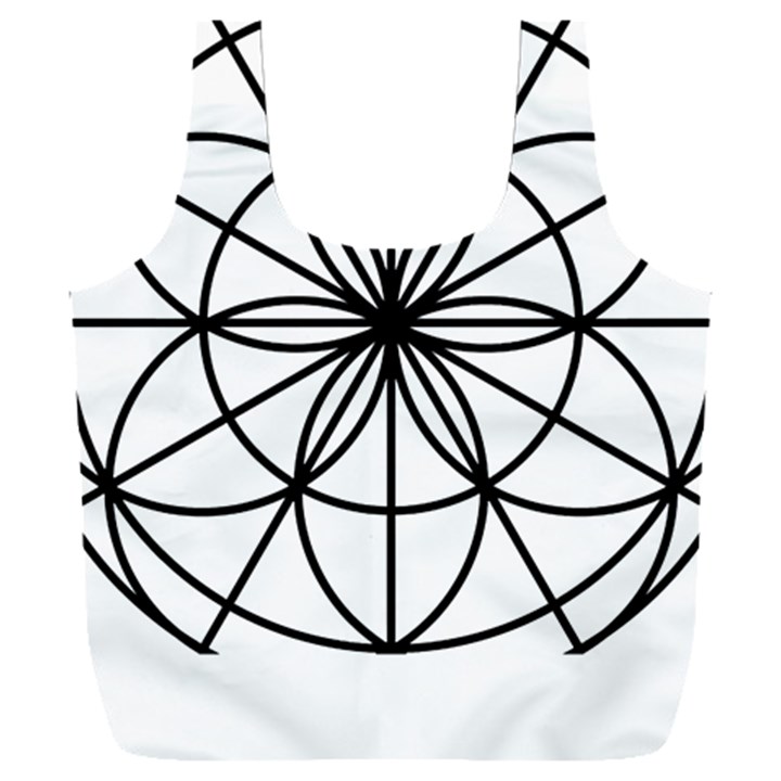 Black And White Pattern T- Shirt Black And White Pattern T- Shirt Full Print Recycle Bag (XXXL)