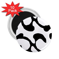 Black And White Swirl Pattern T- Shirt Black And White Swirl Pattern T- Shirt 2 25  Magnets (10 Pack)  by EnriqueJohnson