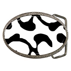 Black And White Swirl Pattern T- Shirt Black And White Swirl Pattern T- Shirt Belt Buckles by EnriqueJohnson