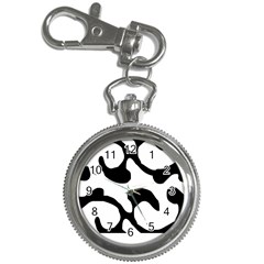 Black And White Swirl Pattern T- Shirt Black And White Swirl Pattern T- Shirt Key Chain Watches by EnriqueJohnson