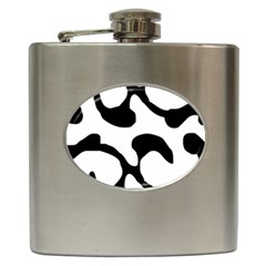 Black And White Swirl Pattern T- Shirt Black And White Swirl Pattern T- Shirt Hip Flask (6 Oz) by EnriqueJohnson