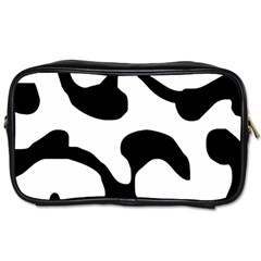 Black And White Swirl Pattern T- Shirt Black And White Swirl Pattern T- Shirt Toiletries Bag (two Sides)