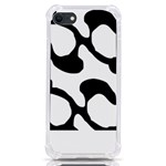 Black And White Swirl Pattern T- Shirt Black And White Swirl Pattern T- Shirt iPhone SE Front