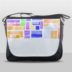 Blocks T- Shirt Blockage Abstract Art 2 T- Shirt Messenger Bag by EnriqueJohnson